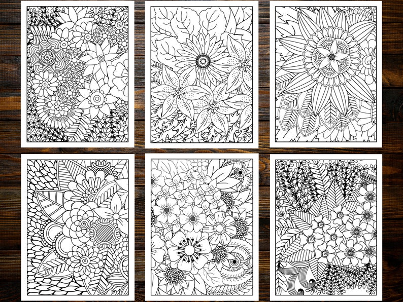 Flower Fantasy Coloring Book: World of Vibrant Blooms and Relaxation ...