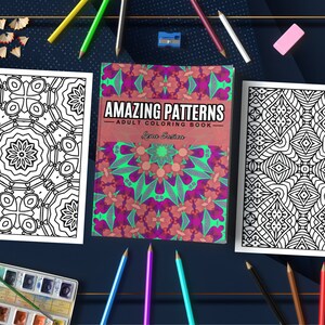 Enter a realm where stress melts away and relaxation takes hold. Immerse yourself in the captivating world of an adult coloring book filled with 40 intricate patterns each one carefully crafted to transport you to a state of tranquility and serenity.