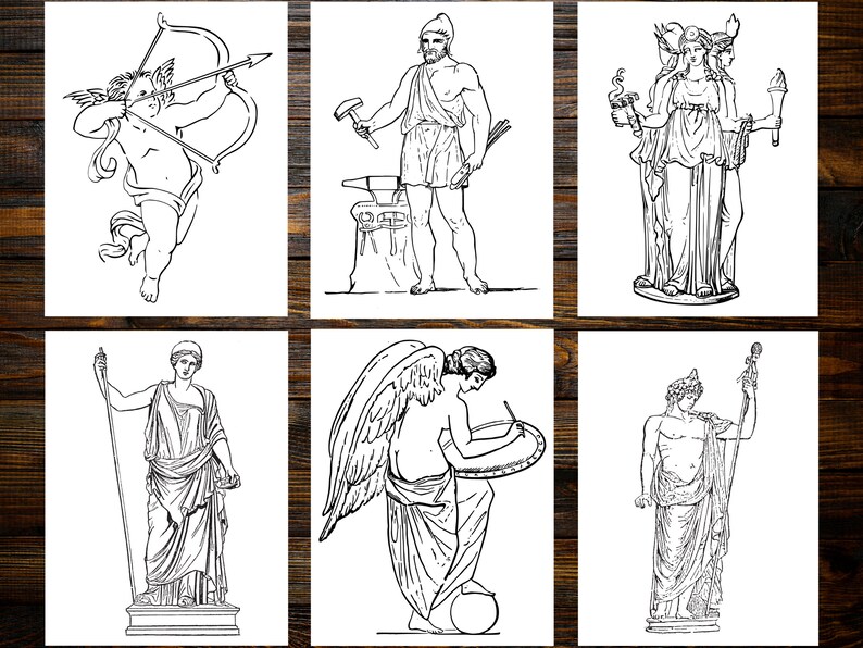 Greek Mythology Coloring Book - Etsy