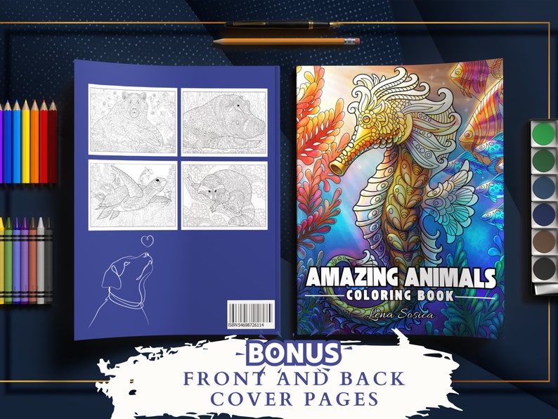 Amazing Animals Coloring Book: Explore the World of Mandala Pattered Animals for Stress Relief and Relaxation