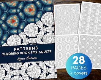 Patterns Coloring Book for Adults: Intricate Geometric Designs for Stress Relief and Mindfulness