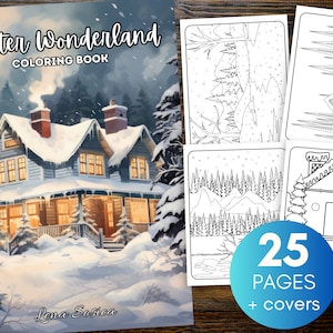 Winter Wonderland Coloring Book: A Whimsical Journey Through Snowy