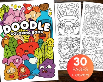 Doodle Coloring Book: Fun Art for Kids & Teens (Printable Pages)