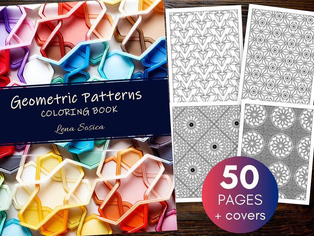 Geometric Patterns Coloring Book: Patterns for Stress Relief and ...