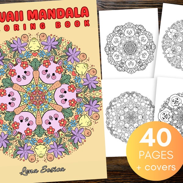 Kawaii Mandala Coloring Book: Adorable Mandalas for Relaxation and Creativity