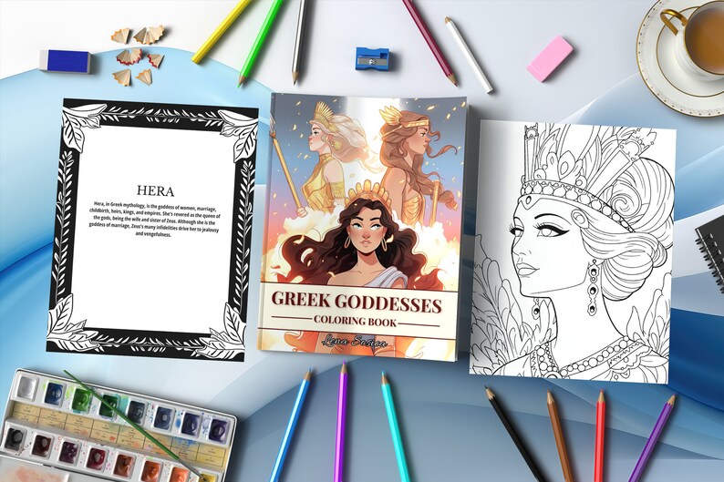 Greek Goddesses Coloring Book: The Women of Mount Olympus in a World of Color