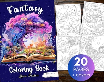 Libro da colorare fantasy: viaggio attraverso regni incantati