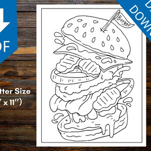 Food Heaven Coloring Book: Whimsical Journey for Food Lovers