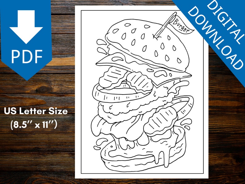 Food Heaven Coloring Book: Whimsical Journey for Food Lovers