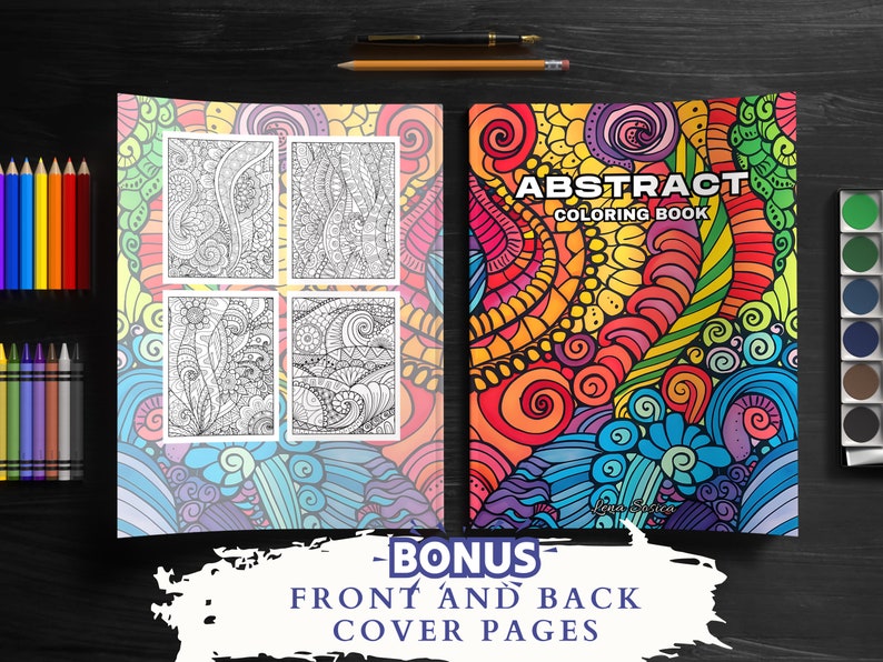 Abstract Coloring Book: Unleash Your Inner Artist with Mesmerizing Designs (Printable Pages)