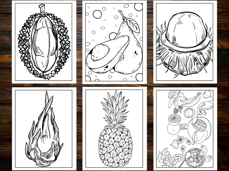 Fruits Coloring Book: A Juicy Coloring Adventure (Printable Pages)

Indulge your senses and ignite your creativity as you explore an exquisite collection of various fruits waiting to be brought to life through the art of coloring