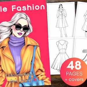 Fashion Coloring Book for Women: Stylish Designs (Printable Pages)