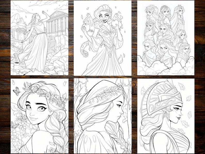 Greek Goddesses Coloring Book: The Women of Mount Olympus in a World of Color