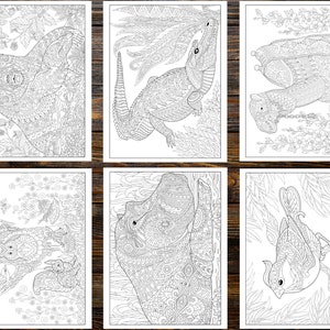 Amazing Animals Coloring Book: Explore the World of Mandala Pattered Animals for Stress Relief and Relaxation
