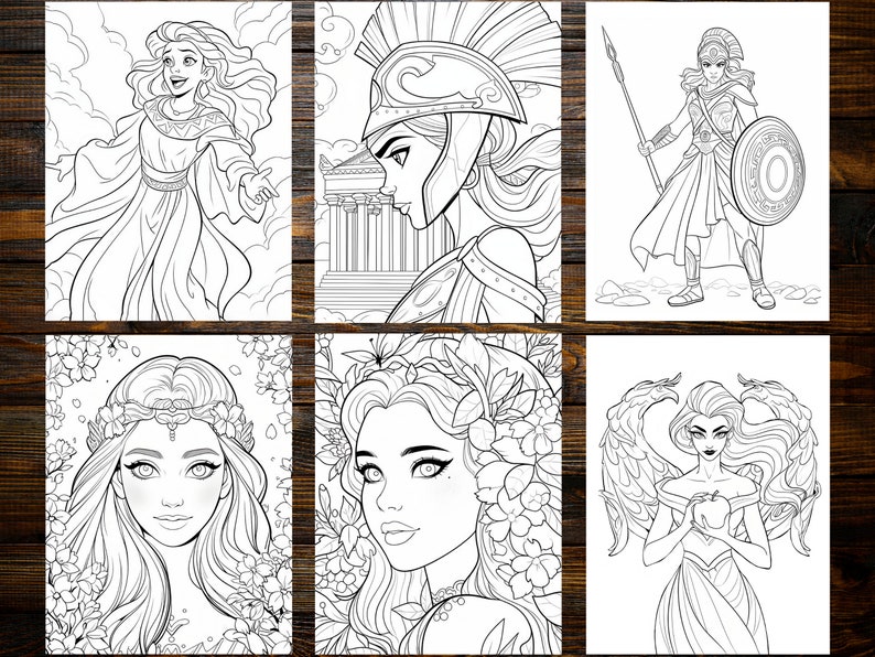Greek Goddesses Coloring Book: The Women of Mount Olympus in a World of Color
