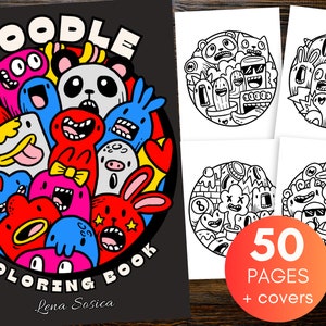 Libro da colorare con scarabocchi: 50 pagine divertenti da stampare (download digitale)