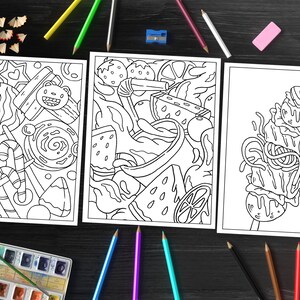 Food Heaven Coloring Book: Whimsical Journey for Food Lovers
