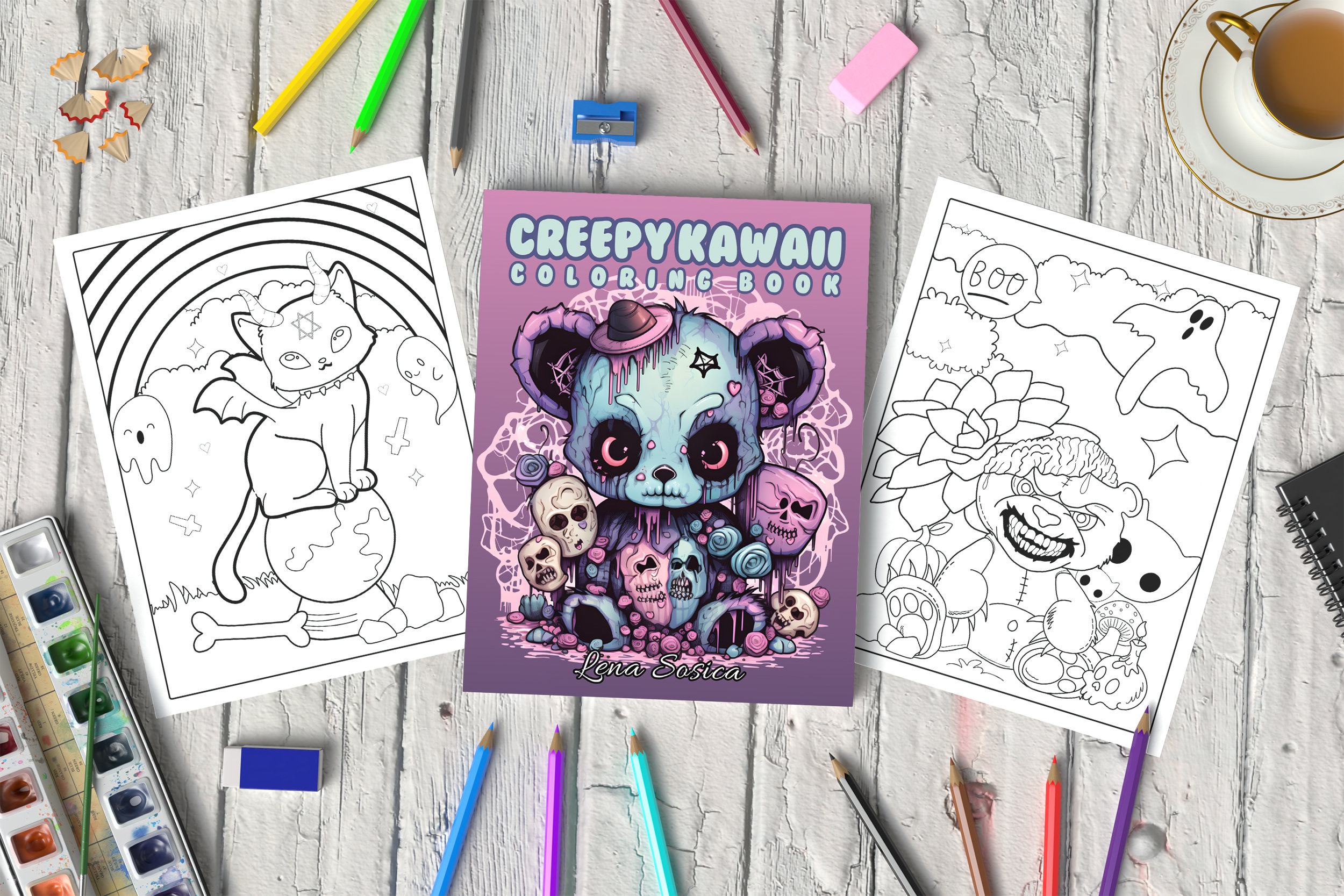 Creepy Kawaii Coloring Book: A Spooktacular Coloring Adventure to