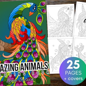 Amazing Animals Coloring Book: Discover Relaxation and Stress Relief Through Mandala Patterned Animals