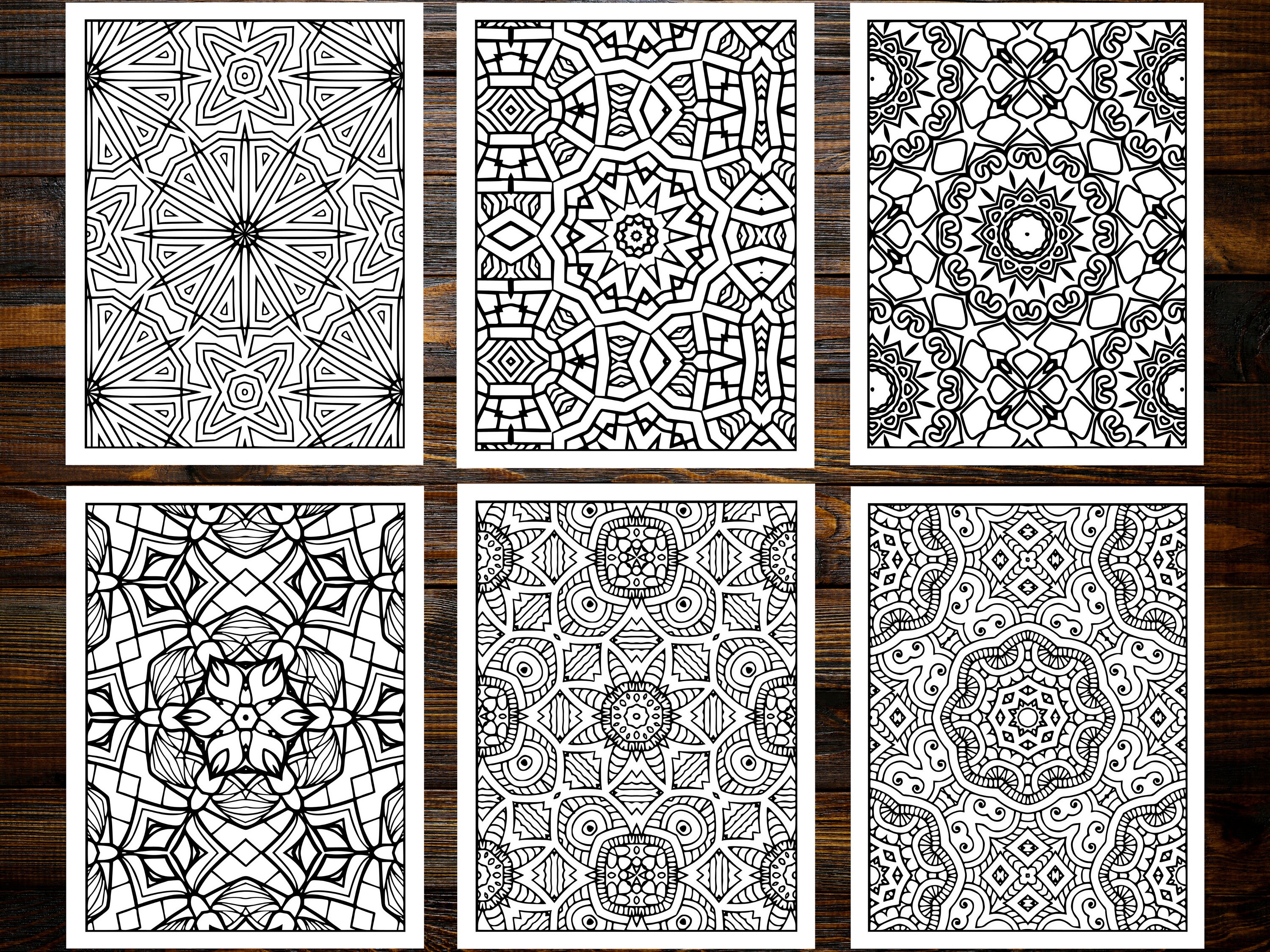 Geometric Patterns Coloring Book: 40 Printable Pages for Relaxation ...