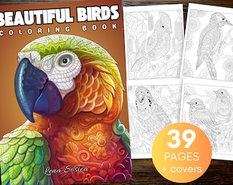 Beautiful Birds Coloring Book: Explore the Mesmerizing World of Mandala Patterned Birds and Awaken Your Creativity