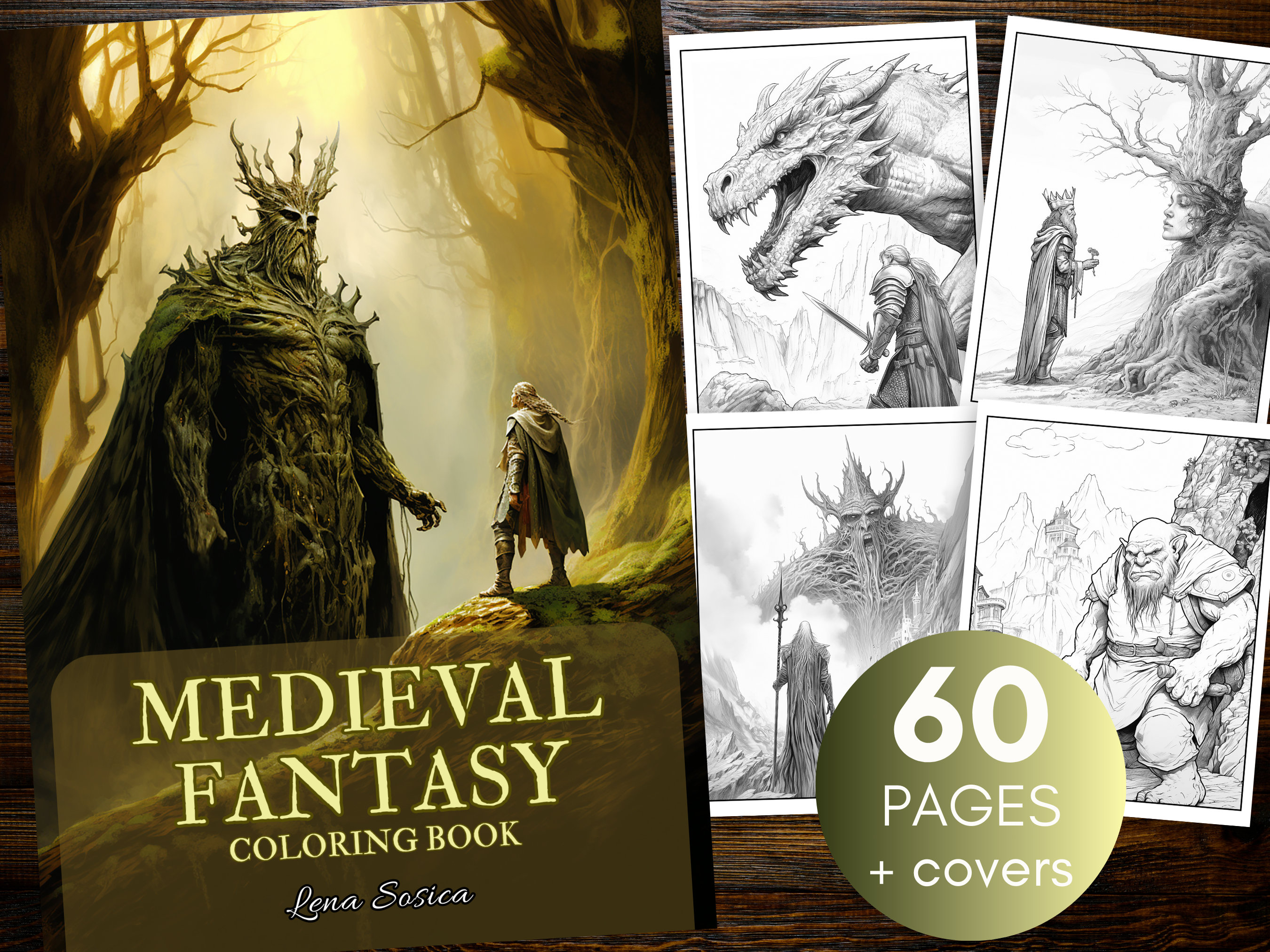 Medieval Fantasy Coloring Book: Journey Through Enchanted Realms and ...