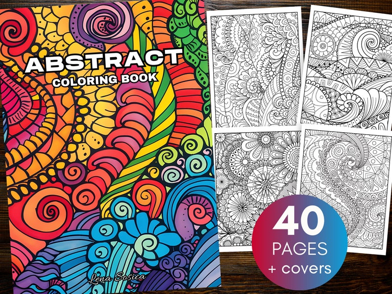 Abstract Coloring Book: Unleash Your Inner Artist with Mesmerizing Designs (Printable Pages)