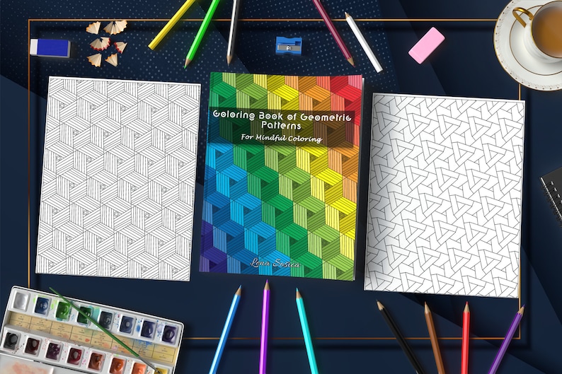 Coloring Book of Geometric Patterns: For Mindful Coloring – A Journey into Geometric Wonder
