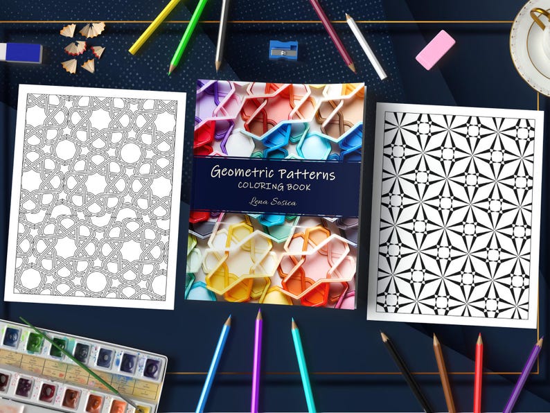 Geometric Patterns Coloring Book: Patterns for Stress Relief and ...