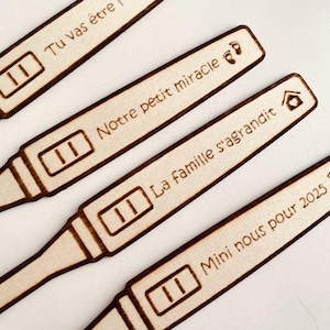 Test de grossesse - Annonce de grossesse unique - Tests en bois personnalisés - Cadeau original