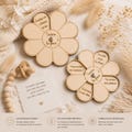 Personalized Wooden Flower Godmother Request – Original Pregnancy Announcement Card – Surprise Godmother Gift with Engraved Petals