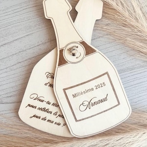 Carta Richiesta Testimone - Bottiglia di Champagne - Regalo Originale - Invito Testimone - Matrimonio - Richiesta Personalizzata - Richiesta Testimone
