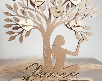 Arbre de Vie Personnalisé sur Socle/ sur pied – Cadeau pour Maman