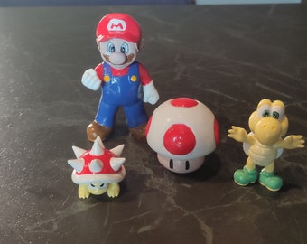 Kit characters Super Mario supermario statuette with mushroom and Koopa Troopa placeholder all hand painted statuette