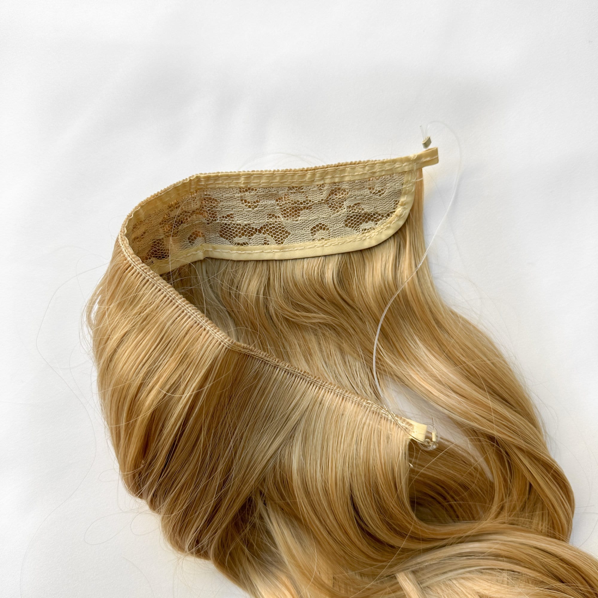 Hair Extensions Natural Blonde Halo Hair Extensions Wire Etsy