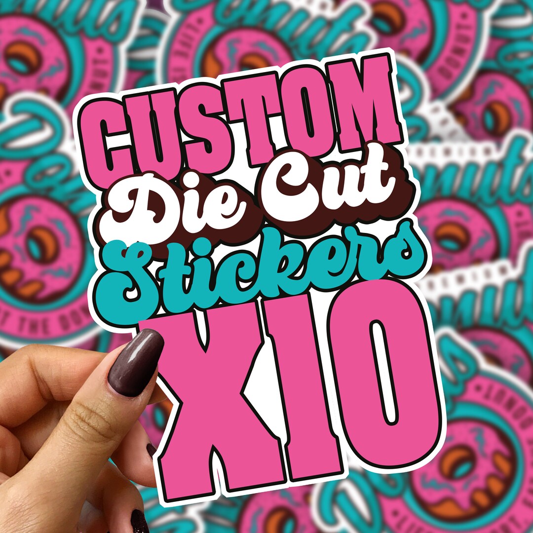 10 Custom Vinyl Waterproof Stickers. Send Me Any Logo, Art, or Photo ...