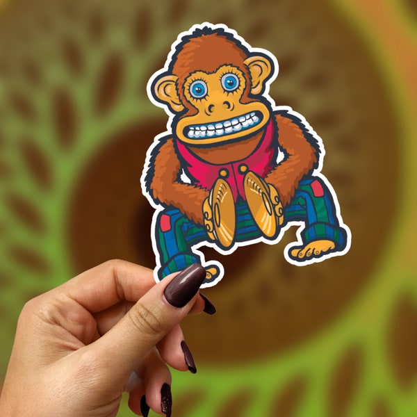 Jouet à tirer Singe au tambour