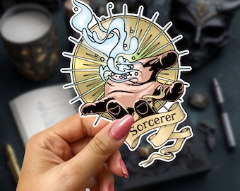 Sorcerer Vinyl Sticker - Dungeons and Dragons RPG, Splash-Proof