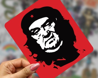 Les Dawson/Che Guevara - Splashproof Matte Vinyl Sticker/Decal for Laptop, lunchbox, etc.