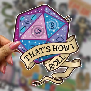 That&#39;s How I Roll - Gra fabularna - Dungeons & Dragons Naklejka winylowa matowa, odporna na zachlapanie i łatwa do odklejenia.