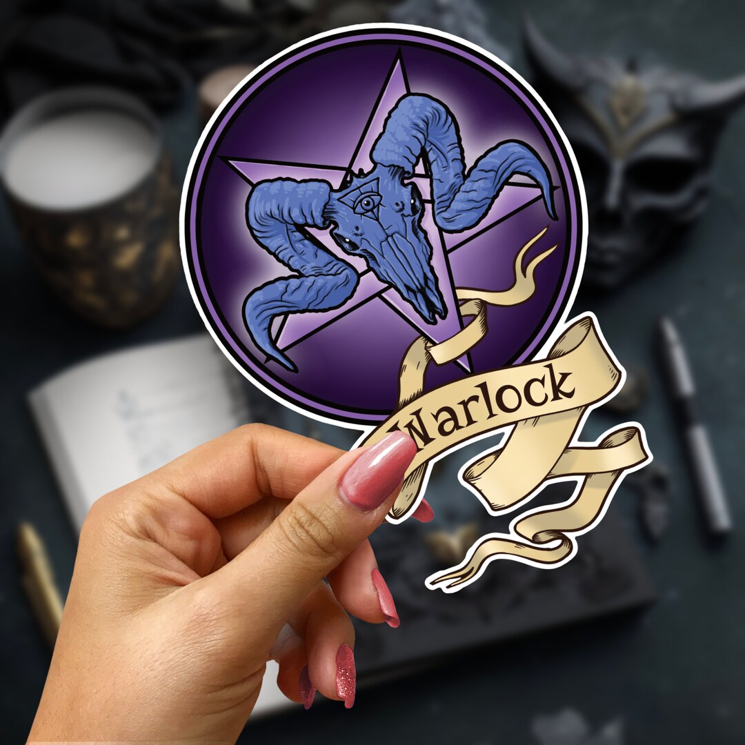 Warlock Sticker Warlock Vinyl Sticker - Dungeons and Dragons RPG, Waterproof Decal - Etsy