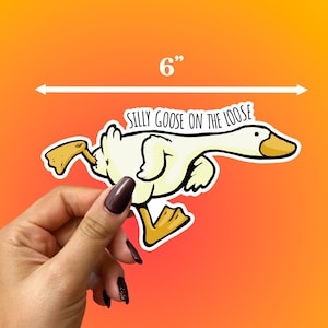Silly Goose on the Loose - Naklejki winylowe wysokiej jakości odporne na zachlapanie - Naklejka na laptopa Planer Dziennik Scrapbook