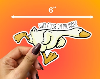 Silly Goose Vinyl Sticker: Waterproof Decal for Laptop, Planner