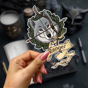 Ranger - Gra RPG - Dungeons & Dragons - TTRPG - RPG - Naklejka winylowa odporna na zachlapanie - Dostępna w wersji matowej lub błyszczącej