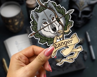 Ranger Wolf Vinyl Sticker – Dungeons and Dragons TTRPG Decal