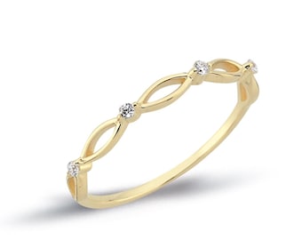 Solid Gold Ring,Real Gold for Women, Minimalist Jewelry