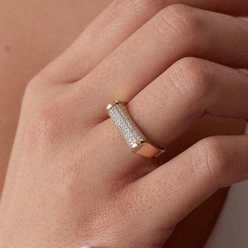 Double Dome Ring, Gold main image 0