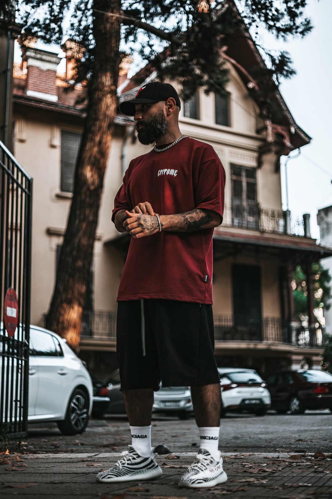 Oversize Streetwear Paisley Pattern T-Shirt