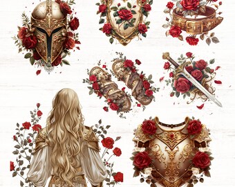 Armor of God Clipart, Full Armor of God PNGs, Ephesians 6, Christian PNG, Prayer Warrior, Commercial Use, Prayer Clipart
