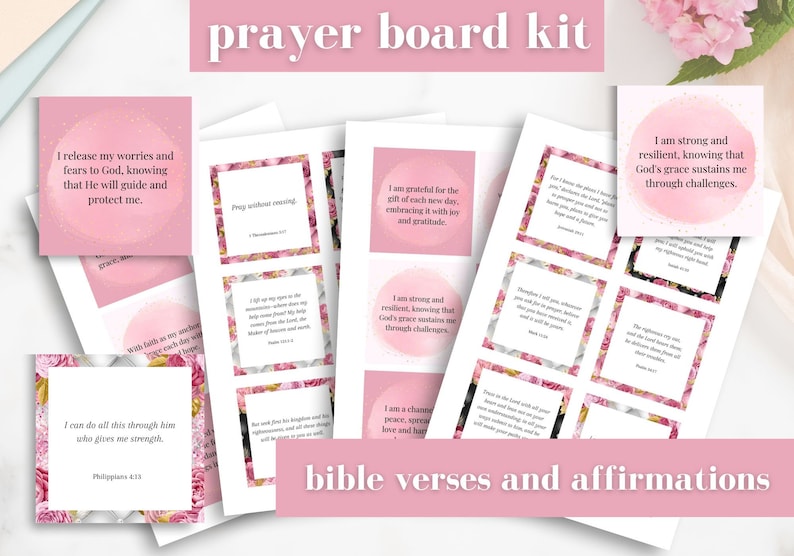 Prayer Board Printable Prayer Cards Christian Wall Collage - Etsy